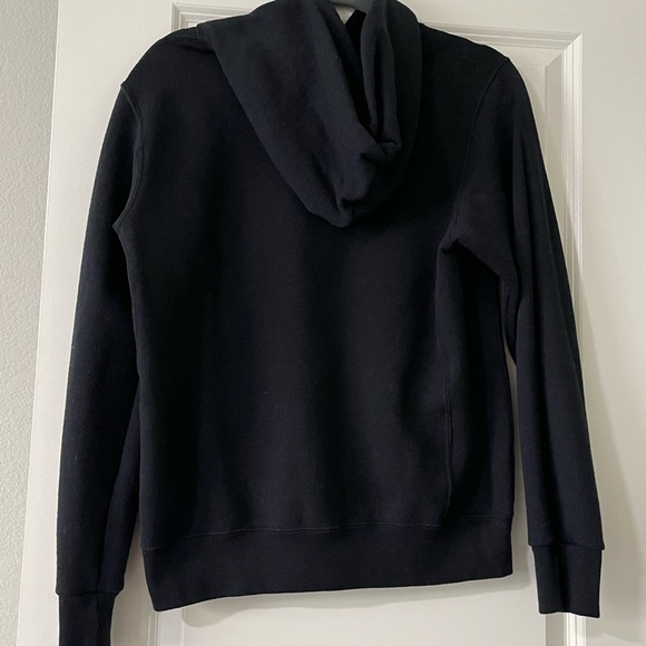 Russell plain black cotton hoodie - Picture 3 of 5